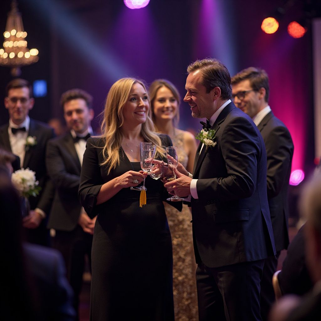 CityGlow Events team receiving an award