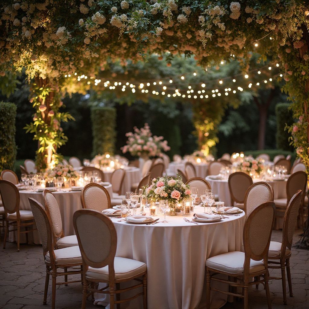 Luxury wedding reception