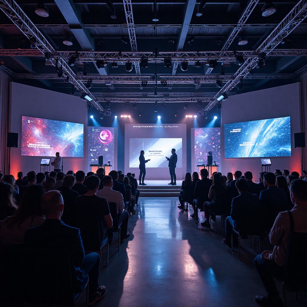 Tech product launch event