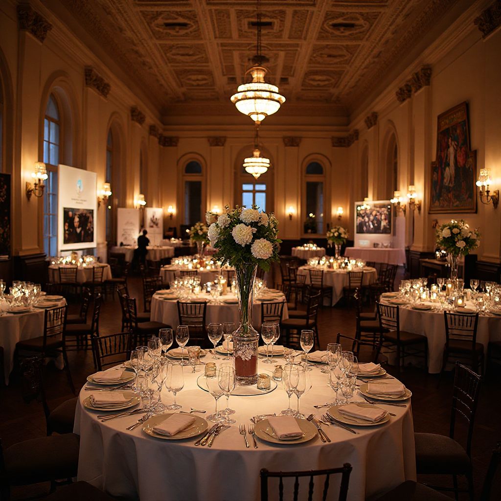 Charity gala event setup