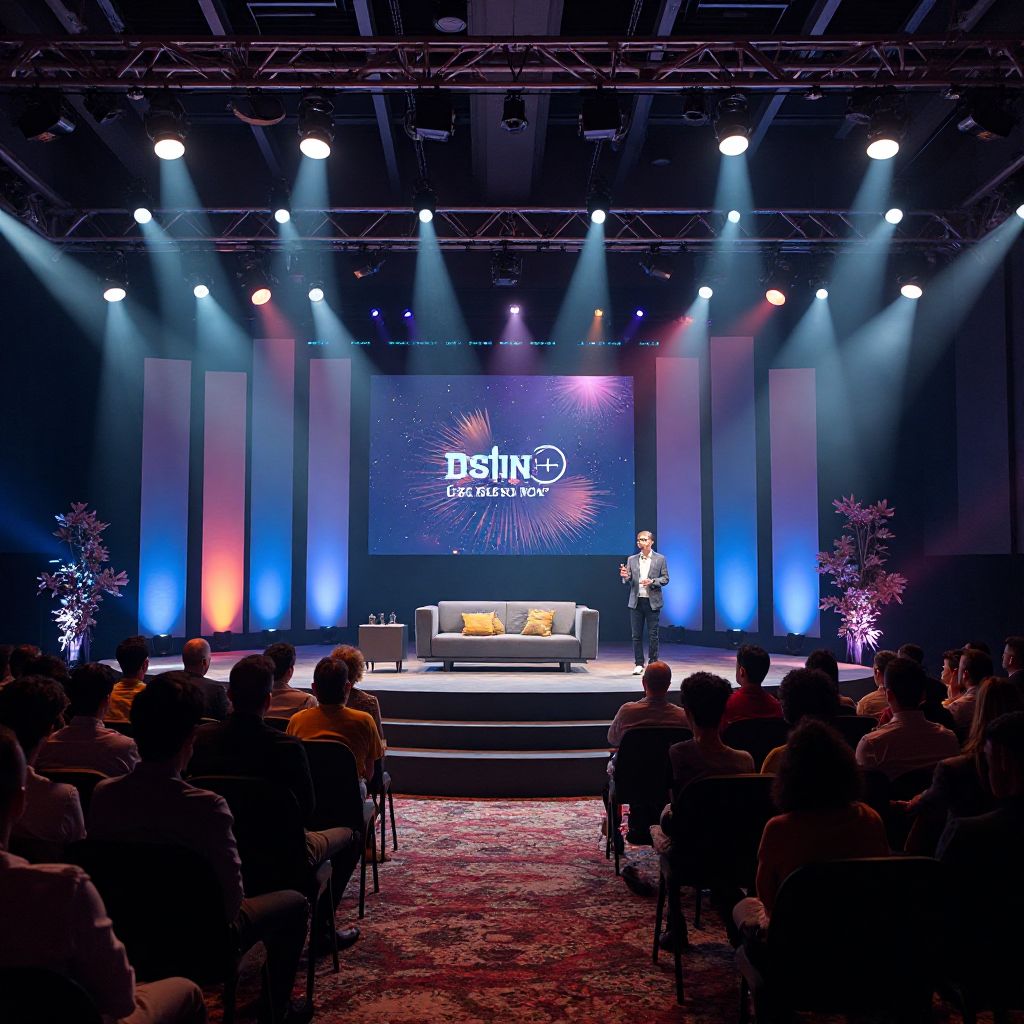 Professional corporate event setup